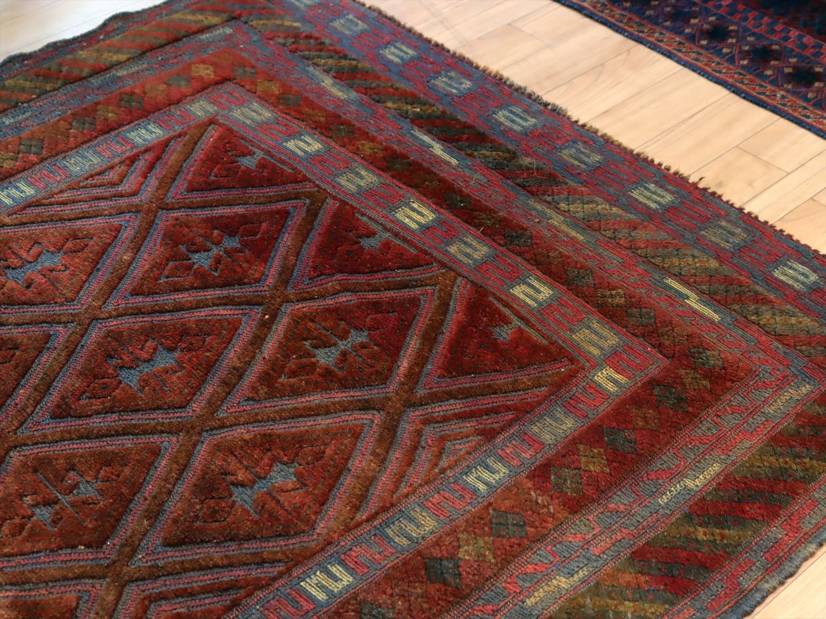 オールドキリム アフガニスタン ミシュワニ128×111cm Mishwani Rug スクエアサイズ