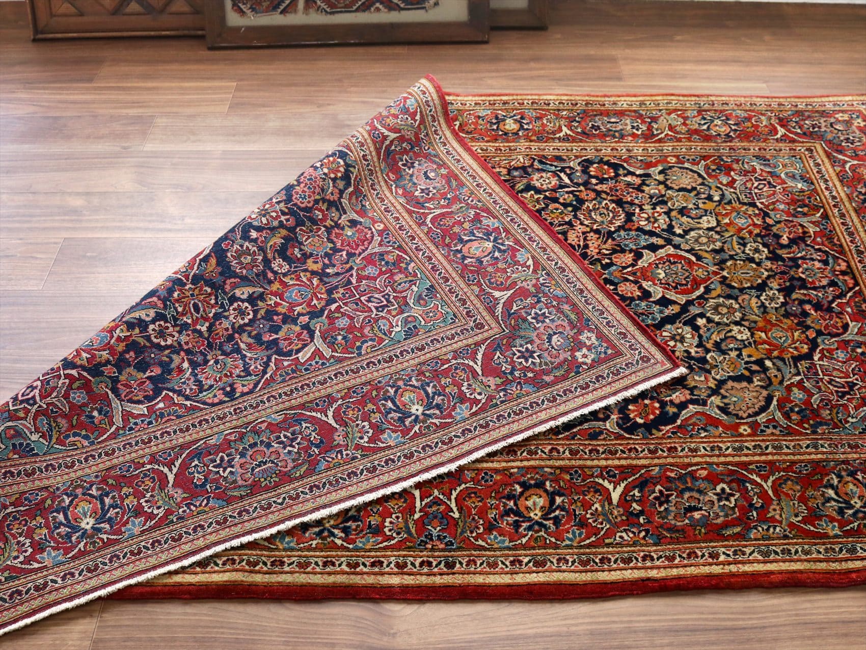 ペルシャ絨毯　カシャーン　ヴィンテージラグ209×131cm