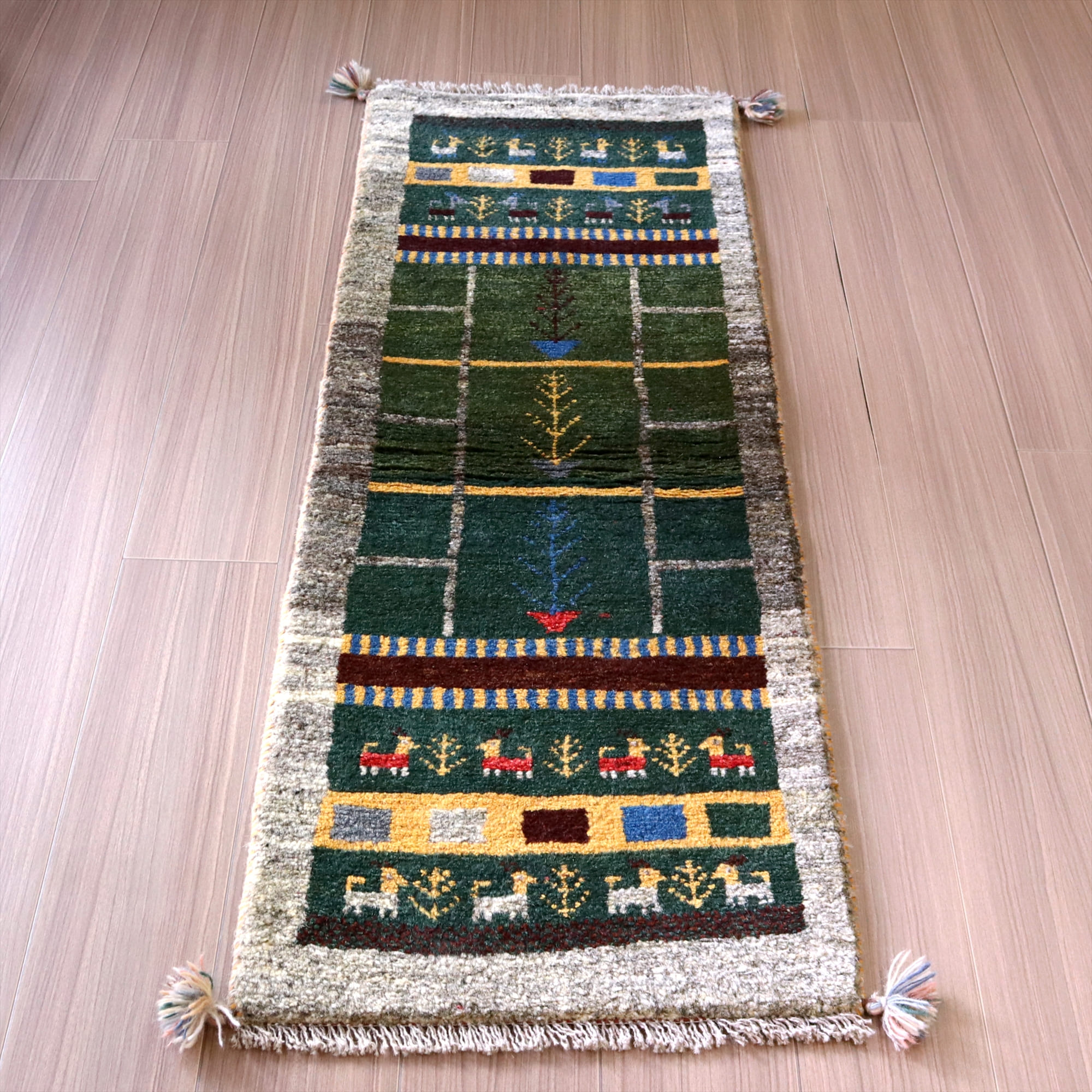 ネット割引品 【最終値下げ】イラン製 手織絨毯 ギャッベ | www