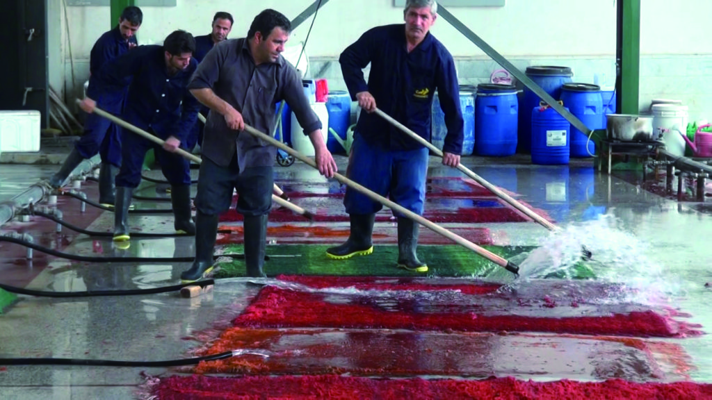 ギャベを洗う